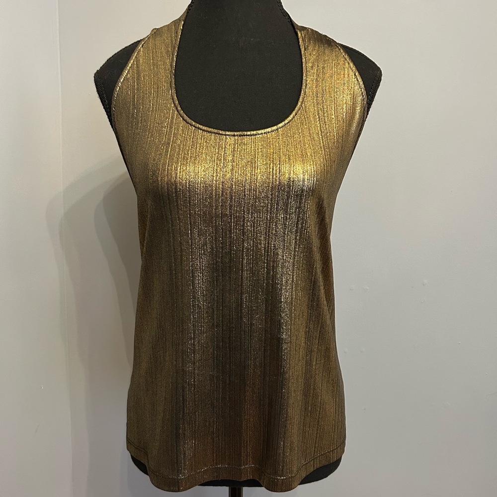BNWT SIRAN Gold Halter Top, size UK10